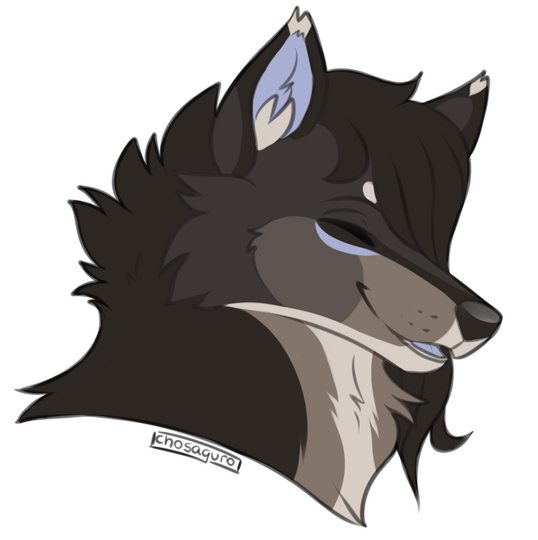 Flat colored bust sketch