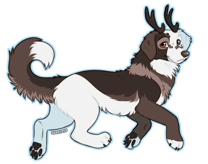 Flat colored full-body sketch